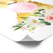 Löwe, Jungle Safari, Rosa Bläschen, Girl-Kinderzim Poster (Ecke)