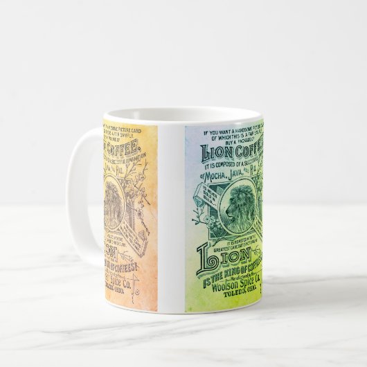 Löwe-Kaffee-Tasse Kaffeetasse (Vorderseite Links)