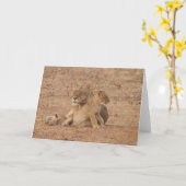Löwe-Karte Karte (Gelbe Blume)
