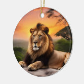 Löwe Keramik Ornament (Links)