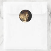 Löwe - König des Dschungels Runder Aufkleber (Tasche)
