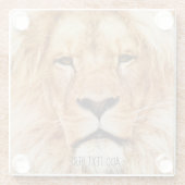 Löwe, König von Afrika Glasuntersetzer (Rückseite)