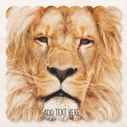Löwe, König von Afrika Untersetzer (Vorderseite)
