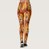 Löwe-Kopf-Druck-Leggings Leggings (Rückseite)