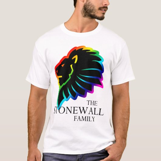 Löwe-Kopf mit Text-T-Shirt T-Shirt (Vorderseite)