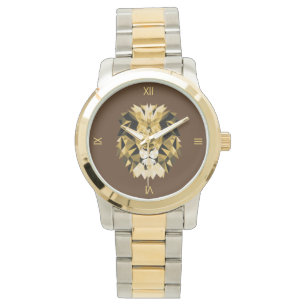 Löwe-Kopf mit Ziffern Armbanduhr