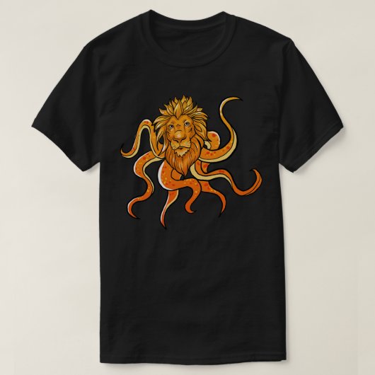Löwe Krake T-Shirt (Design vorne)