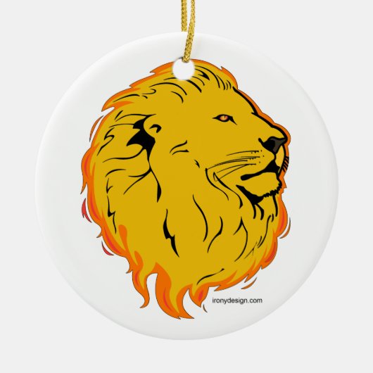 Löwe-Kunst-Entwurf Keramikornament (Vorne)