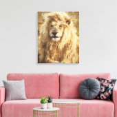 Löwe Leinwanddruck (Insitu (Wohnzimmer))