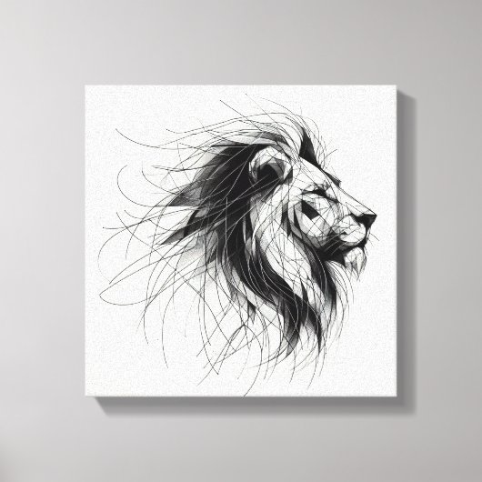 Löwe Leinwanddruck (Vorderseite)