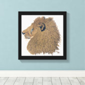 Löwe Leinwanddruck (Insitu (Holzboden))