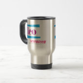 Löwe lila reisebecher (Vorderseite Links)