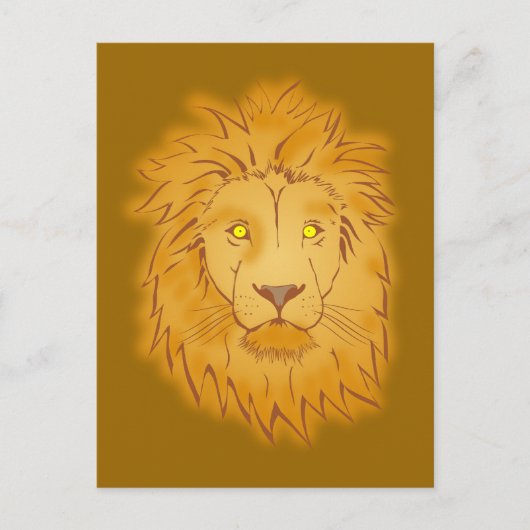 Löwe Löwenkopf Postkarte (Vorderseite)
