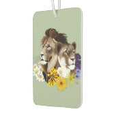 Löwe Löwin Floral Grün Autolufterfrischer (Links)