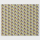 Löwe Löwin Floral Grün Geschenkpapier (Flach)