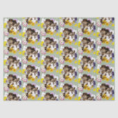 Löwe Löwin Floral Grün Seidenpapier (Vorderseite)