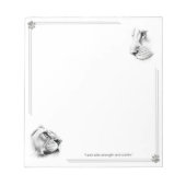 Löwe Löwin Führt mit Stärke und Klarheit Notizblock (Vorderseite)