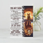 Löwe Mama zu meinem Sohn ich meine Augen geschloss Einladung (Stehend Vorderseite)