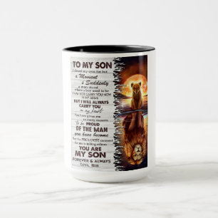Löwe Mama zu meinem Sohn ich meine Augen geschloss Tasse