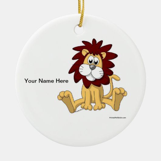 Löwe — Männlich Keramik Ornament (Vorne)