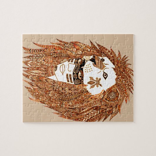 Löwe-Maske Puzzle (Horizontal)