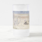 Löwe Mattglas Bierglas (Mittel)