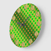 Löwe & Metall Ziege Große Wanduhr (Winkel)