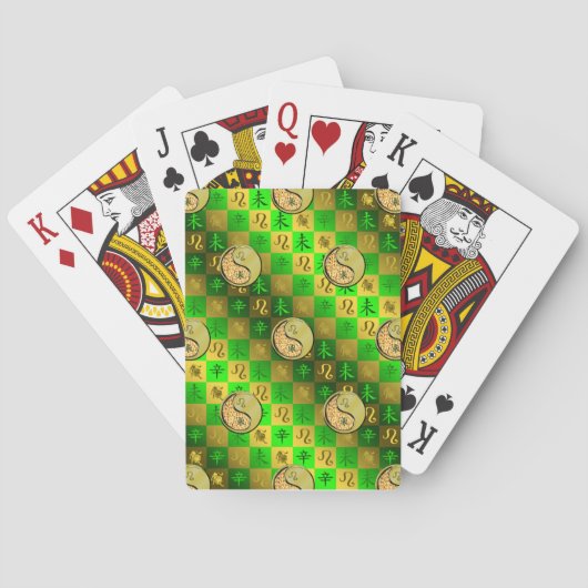 Löwe & Metall Ziege Spielkarten (Rückseite)