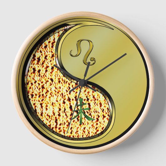 Löwe & Metall Ziege Uhr (Vorderseite)