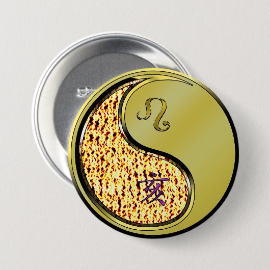 Löwe & Metallener Eber Button (Vorne & Hinten)