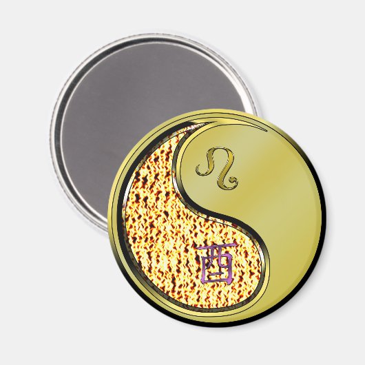 Löwe & Metallenhahn Magnet (Vorderseite/Rückseite)