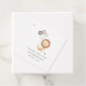 Löwe mit 3 braunen Balloons Geschenkanhänger (Beispiel)