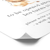 Löwe mit 3 braunen Balloons Zeitkapsel Poster (Ecke)