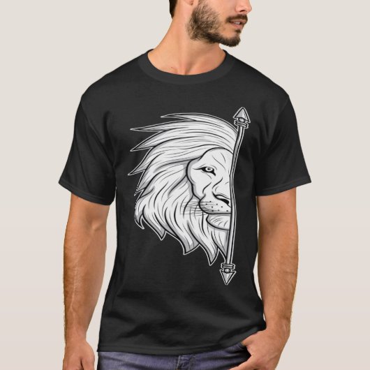 Löwe mit Arrow Partner Outfit I Paare Verheiratet T-Shirt (Vorderseite)