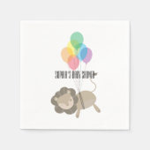 Löwe mit Balloons Babydusche Serviette (Vorderseite)