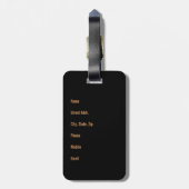 Löwe mit benutzerdefinierbarem Text Gepäckanhänger (Rückseite vertikal)