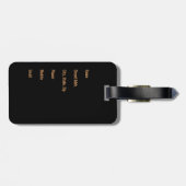 Löwe mit benutzerdefinierbarem Text Gepäckanhänger (Rückseite horizontal)