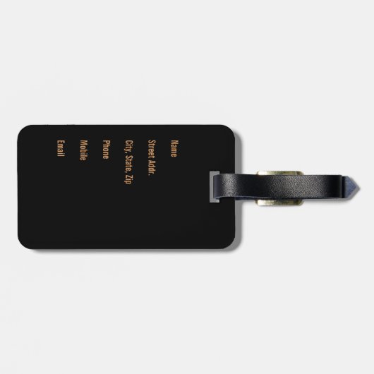 Löwe mit benutzerdefinierbarem Text Gepäckanhänger (Rückseite horizontal)