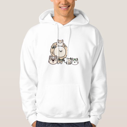 Löwe mit Blindenhund und Katzengruppe Hoodie (Vorderseite)