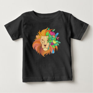 Löwe mit Blume Baby T-shirt