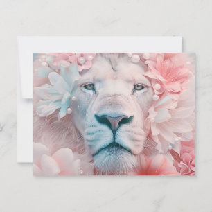 Löwe mit Blume Postkarte
