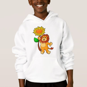 Löwe mit Blume Sonnenblume Hoodie