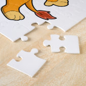 Löwe mit Blume Sonnenblume Puzzle (Seite)