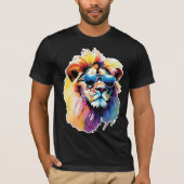 Löwe mit Brillenfarbe T-Shirt (Vorderseite)