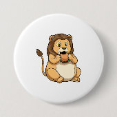 Löwe mit Burger Button (Vorderseite)