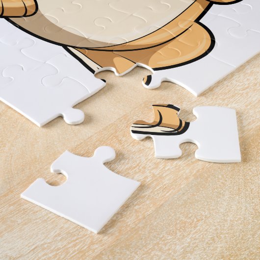 Löwe mit Burger Puzzle (Seite)