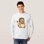 Löwe mit Burger T-Shirt (Vorne ganz)