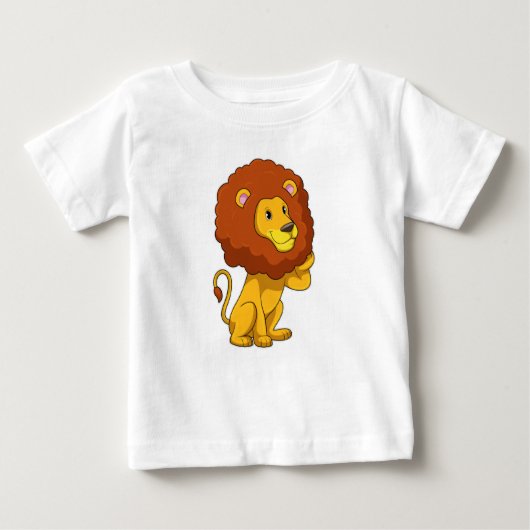 Löwe mit Curls Baby T-shirt (Vorderseite)