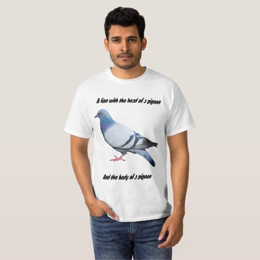 Löwe mit dem Kopf einer Taube T-Shirt (Vorne ganz)