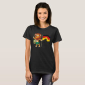 Löwe mit der deutschen Flagge T-Shirt (Vorne ganz)
